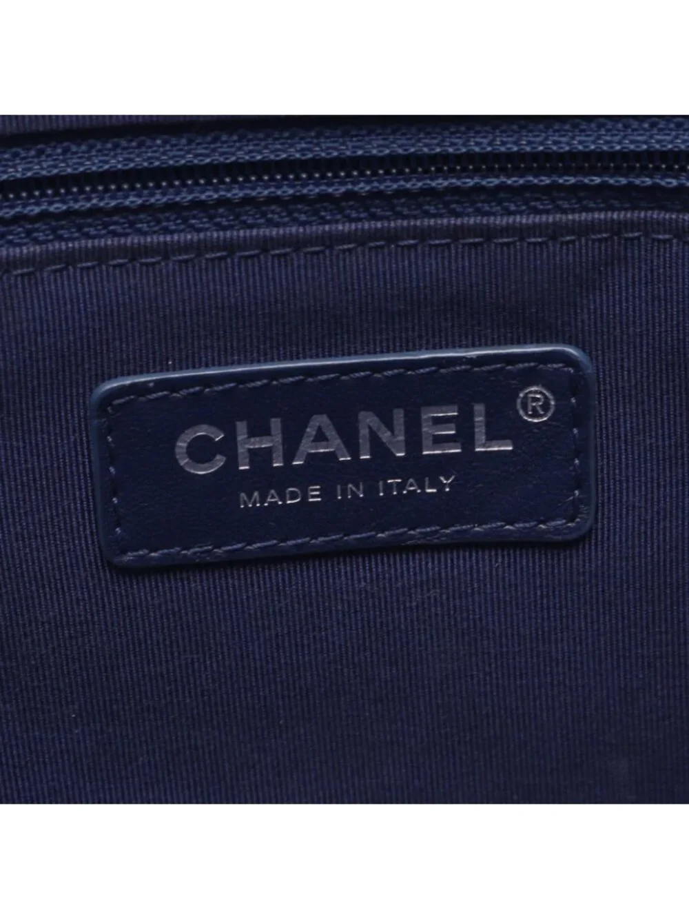 Chanel Tote Bag Quilted 2-Way Blue Caviar Leather